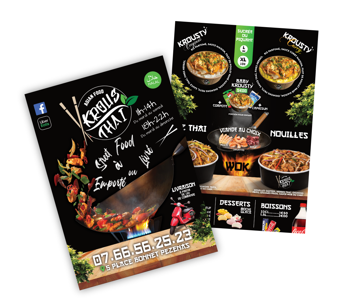 Flyer Recto Verso Krousty Thai